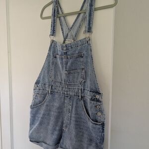 Denim Overalls with Pockets